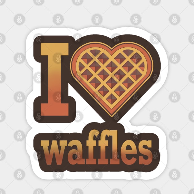 I heart waffles Sticker by weilertsen